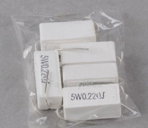 5W 0.22 R Ohm Ceramic Cement Resistor (5 Pieces) GBW