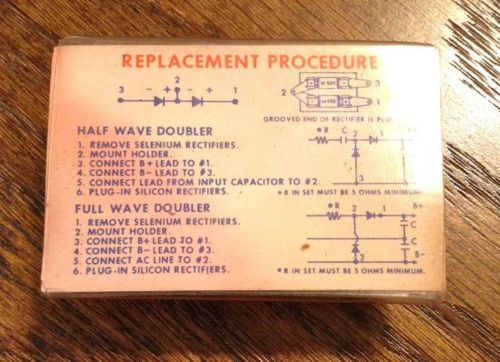 Vintage Sarkes Tarzian Silicon Rectifier Conversion Kit, No. M-500