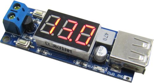 DC buck Converter power supply Voltage Regulator led voltmeter 5V USB output