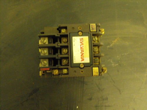 Used Sylvania , Type TM, Size 0, Contactor,  Cat # T13U030