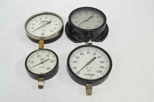 LOT 4 TRERICE ASHCROFT USG ASSORTED 0-100 0-160 0-200 PSI PRESSURE GAUGE B254410