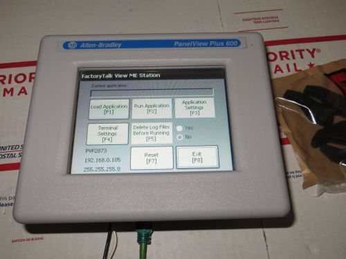 Ab panelview plus 600 2711pc-t6m20d8 mono touch enet,lnc tested 2013 for sale