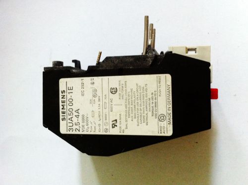 Siemens 3ua50 00-1e motor starter overload relay, 4 no/4 nc for sale