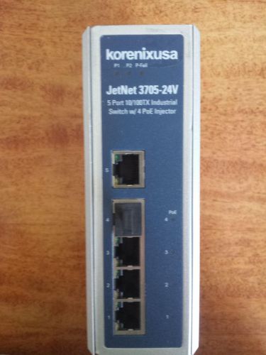 KORENIX INDUSTRIAL ETHERNET SWITCH 5 PORT 4 POE INJECTOR JETNET 3705-24V