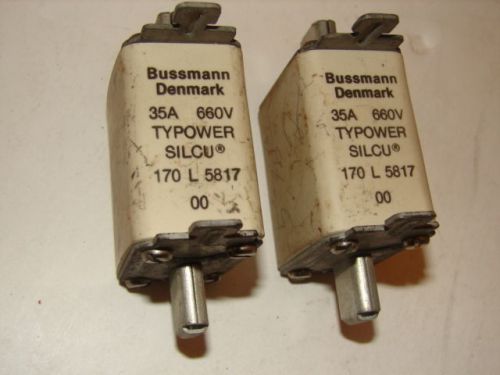 BUSSMANN DENMARK 170L581700/170-L-5817-00 TYPOWER SILCO FUSE (LOT OF 2) **XLNT**