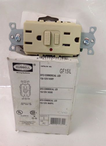 HUBBELL * DUPLEX RECEPTACLE  * GF15IL