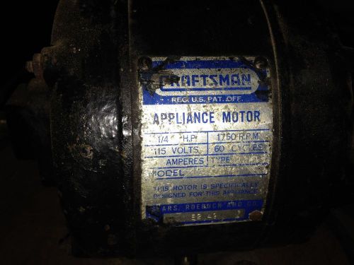 Craftsman 1750 rpm 115 volt 1/4hp electric motor