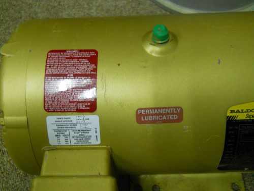Baldor reliance super e motor, 5hp, 460 volts, 3 ph, thermally protected for sale