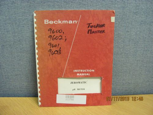 BECKMAN MODEL 9600,9601,9602;9603: pH Meter - Op&amp;Maint Instructions schem 18017