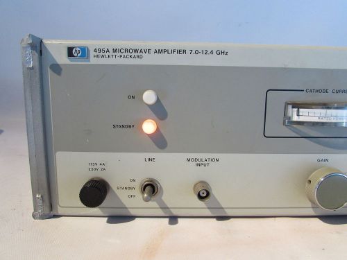 HP AGILENT 495A MICROWAVE AMPLIFIER 7.0-12.4 GHz FOR PARTS