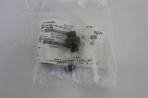 NEW ITT CANON MIL SPEC CIRCULAR CONNECTOR &amp; END BELL JMS3106F10SL-4S (S8-3-37A)