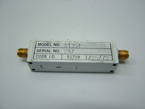 RF FILTER S1304 CF 3.6GHz BW 70MHz LOSS 2db SMA