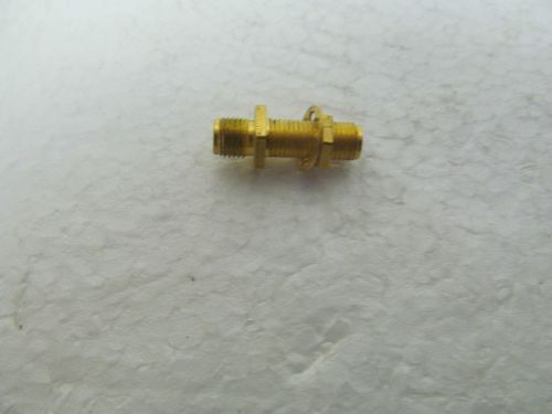 SMA(FEMALE) TO SMA(FEMALE)  BULKHEAD ADAPTER, GOLD PLATED, USED