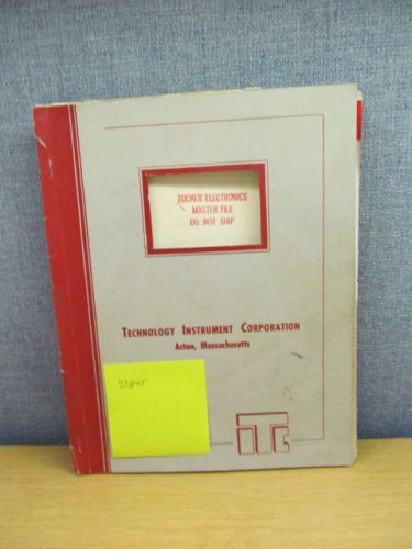 Technology Instruments 800-A Vacuum Tube Voltmeter Op Instr Manual/schematics