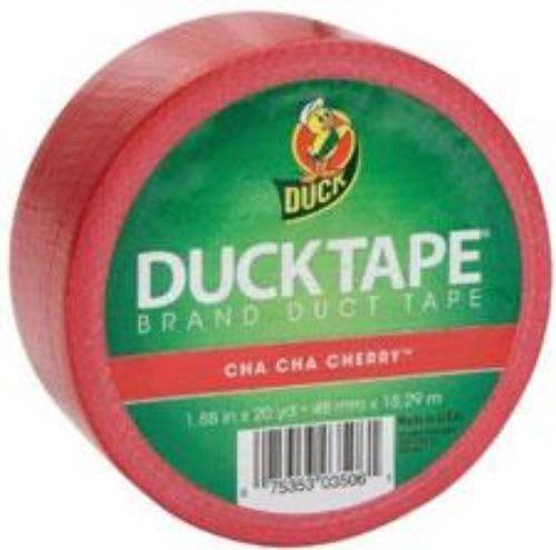Shurtech Duck Brand Colored Duct Tape 1.88&#039;&#039; x 20 Yards Cha Cha Cherry (red)