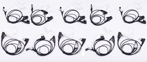 10 pcs clear ear tube surveillance kit for motorola cp200 bearcom bc130 vl130 for sale