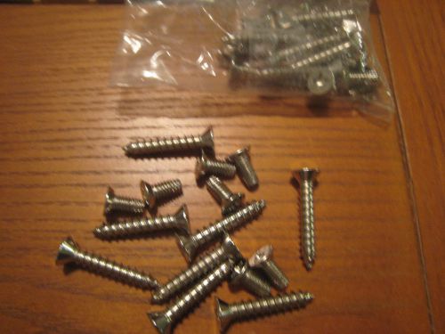 5 bags of Commercial Door Hinge Screw Sets Metal to wood  Chrome 12-24