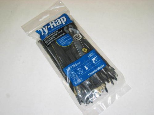 Thomas&amp;Betts 7.3inch 50LB Ty-Rap Black Steel Lock Cable Ties TY525MX QTY100 NEW