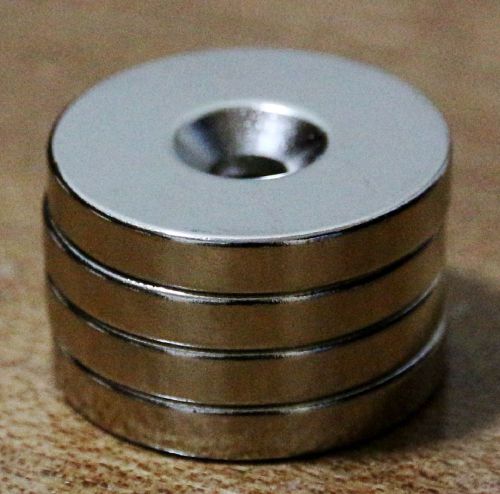 4 pcs n50 30mm x 5mm 5mm-hole round neodymium permanent ring magnets with hole for sale