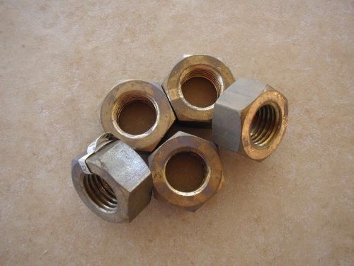 BRASS Hex Nuts - 7/8&#034; - 9 - 10 CT