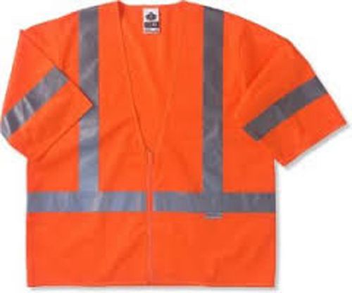 ERGODYNE GLOWEAR 8325Z  HI-VIS REFLECTIVE SAFETY VEST  Size L - XL *FREE SHIP