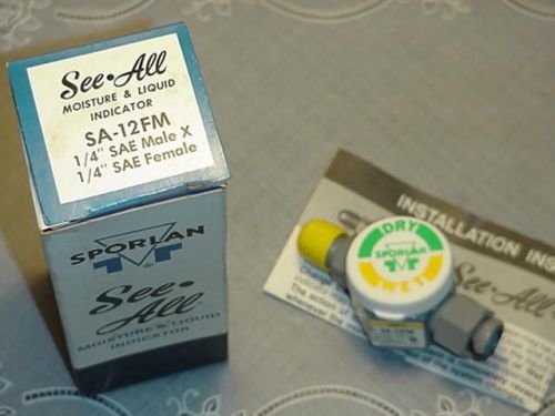 SEEALL Moisture &amp; Liquid Indicator SA-12FM 1/4 Inch SAE New In Box