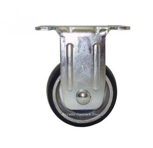 3d21par  3&#034; rigid plate caster, polyurethane on aluminum wheel, 350 lbs capacity for sale