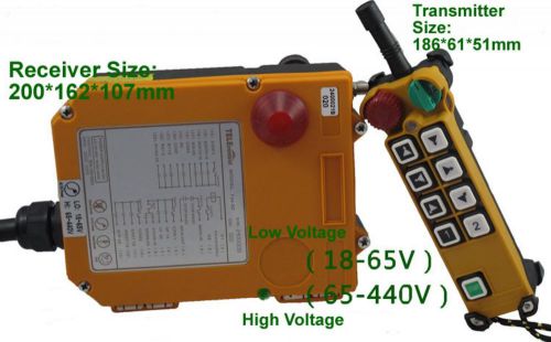 Kit 2 Speed 4 Motions Hoist Crane Truck Radio Remote 18-65V 65-440V