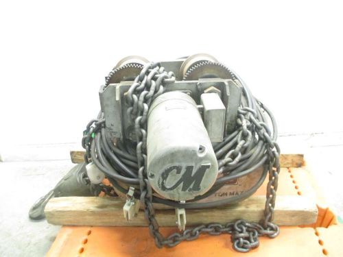 CM COLUMBUS MCKINNON WW-2 7.5HP TROLLEY 5TON 460V-AC ELECTRIC HOIST D445312