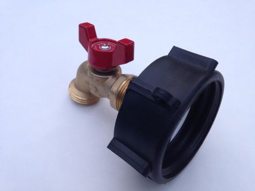 275 330 gallon ibc tote tank drain valve adapter. 2&#034; course  x garden faucet for sale