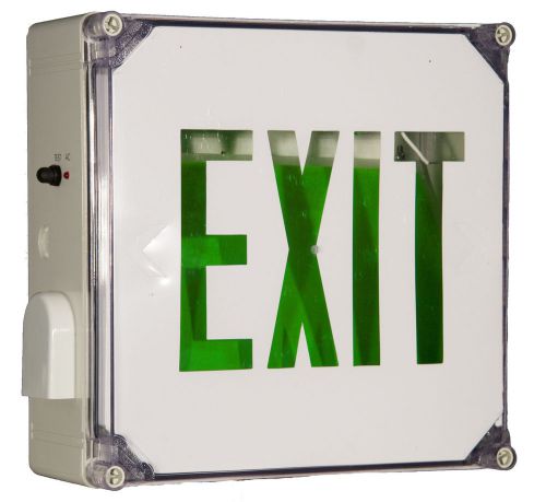 Morris Products Wet Location LED Exit Sign Battery Backup Unit with Green Letter