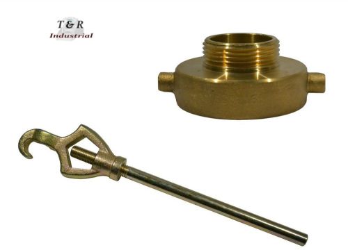 Fire hydrant adapter combo 2-1/2&#034; nst(f) x 1-1/2&#034; nst (m) w/hydrant wrench for sale