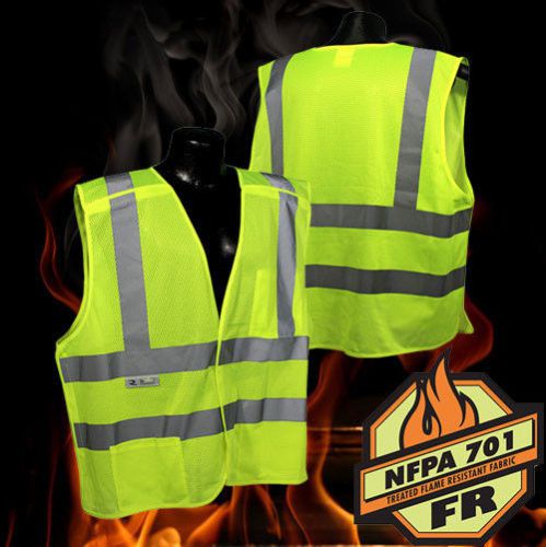 SV45-2 Class 2 Fire Retardant Mesh Breakaway Safety Vest High Visibility Size XL