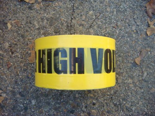 Two (2) rolls yellow high voltage plastic barrier tape for sale