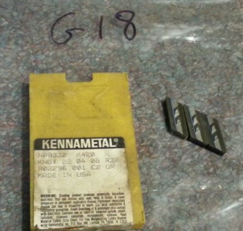 3 KENNAMETAL NPR332 K420 inserts