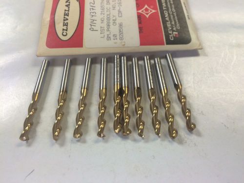 Cleveland 16127  2165TN  No.12 (.1890) Screw Machine, Parabolic Drills Lot of 10