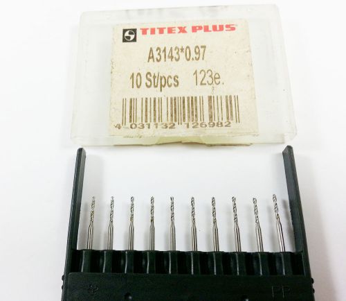 (lot of 10) #62   0.97mm  walter titex   a3143*0.97  hss micro drill (l479) for sale