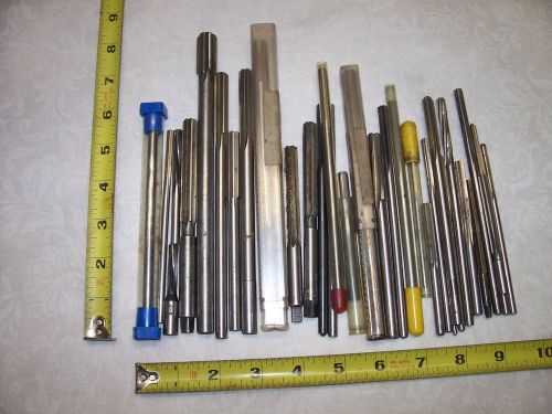 Reamers, (32) Various Size Machinist Reamers (new and used)