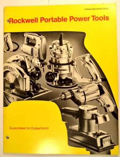 1973 rockwell portable power tools canadian catalog rr53 saw drill wrench sander for sale