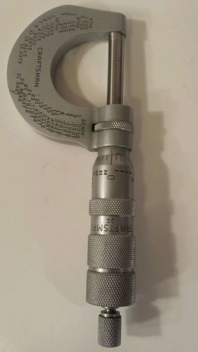 Craftsman 4062 Micrometer 0-1&#034;