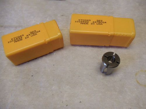 2 NEW KENNAMETAL K SERIES .323 TAP COLLETS KTCL43