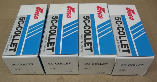 Lot of Four 1/16” 5C Collets Enco