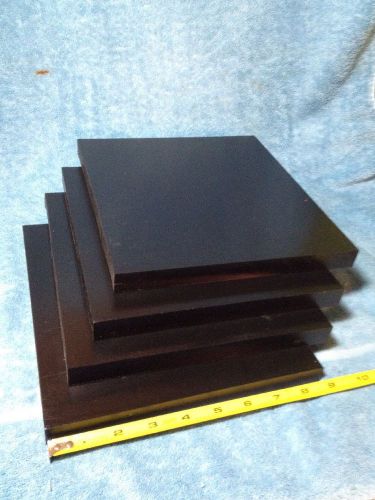 UHMW Polyethylene Plastic Sheet, Black, 3/4&#034; thk X 8-1/2&#034; X 9-1/2&#034;