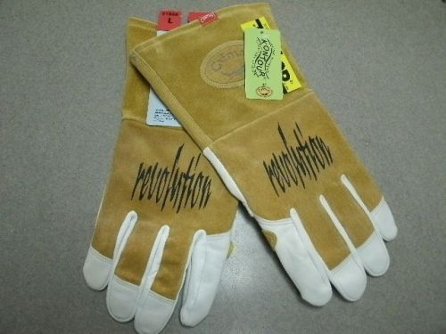 Caiman 1868 revolution goatskin mig / tig welding gloves size lg for sale