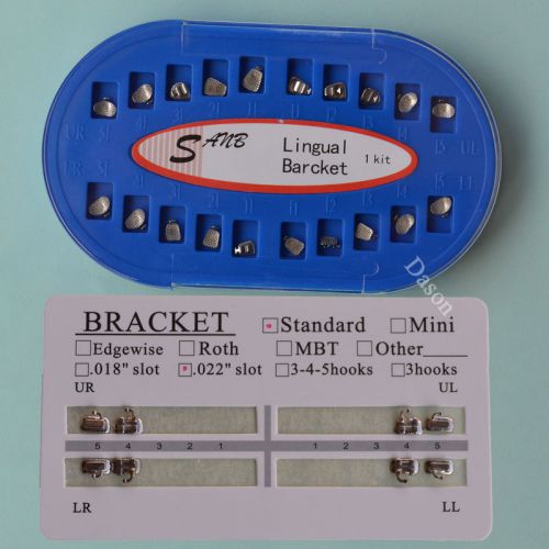 Orthodontic lingual bracket (standard) --no hook for sale