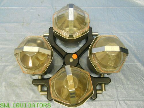 This is beckman centrifuge rotor 7-94 w x 4 swing buckets &amp; lids (5) for sale