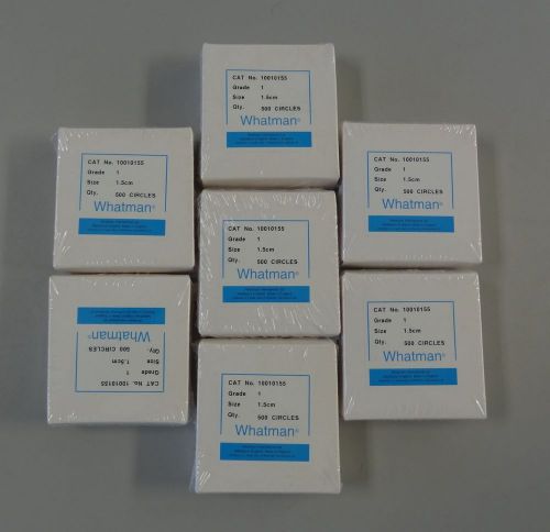 LOT OF 7 WHATMAN FILTER PAPER GRADE 1 1.5CM CAT NO. 10010155