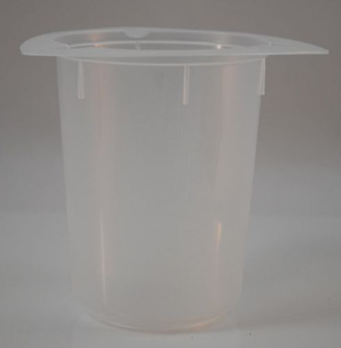 Disposable polypropylene tri-pour beaker: 400ml, 100/pk for sale