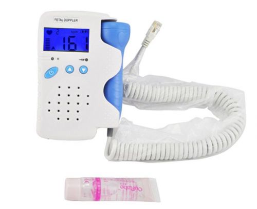 LCD Prenatal Pocket Fetal Doppler Baby Heart Beat Monitor+ GEL FDA CE Approved