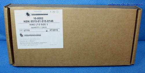 NARescue King LT-D Size 3 USGI Emergency Airway Kit 10-0002 07/2016